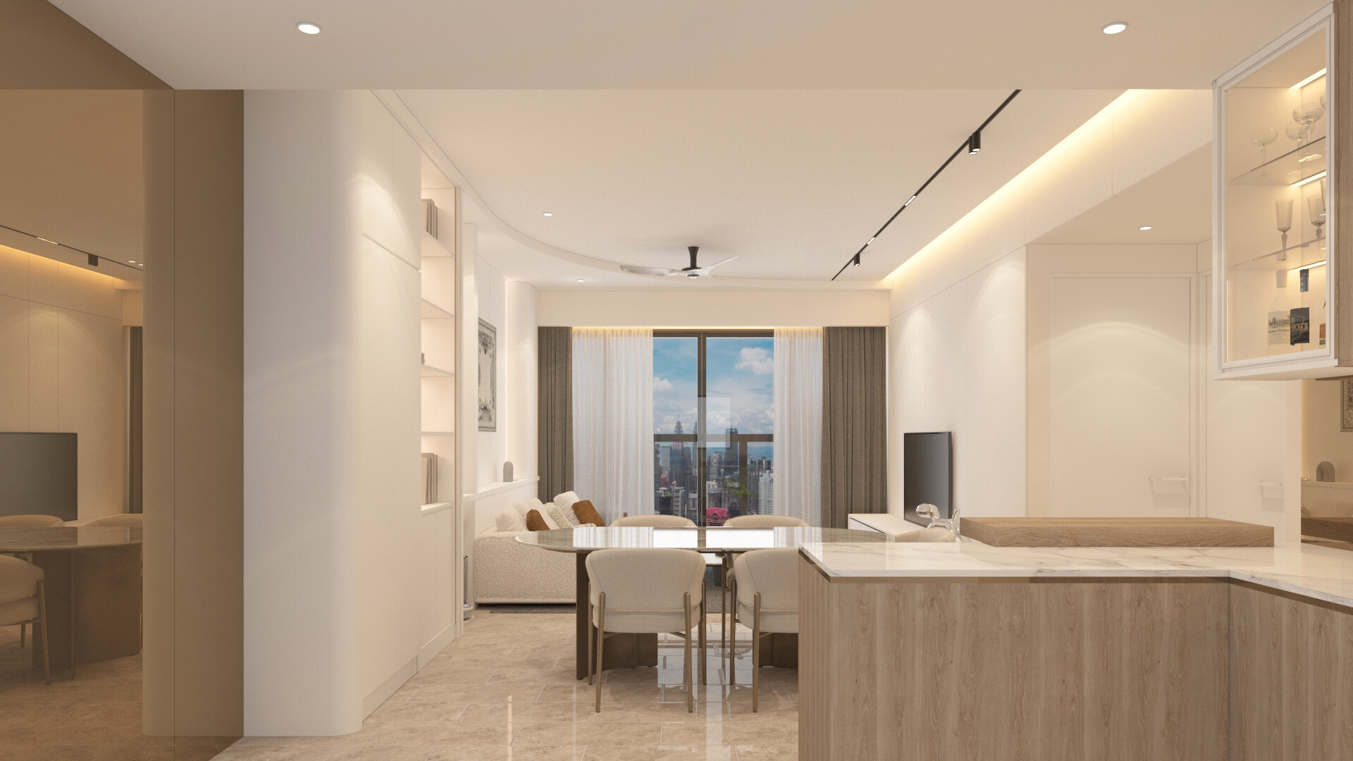 TRX Residence interior design 3D render