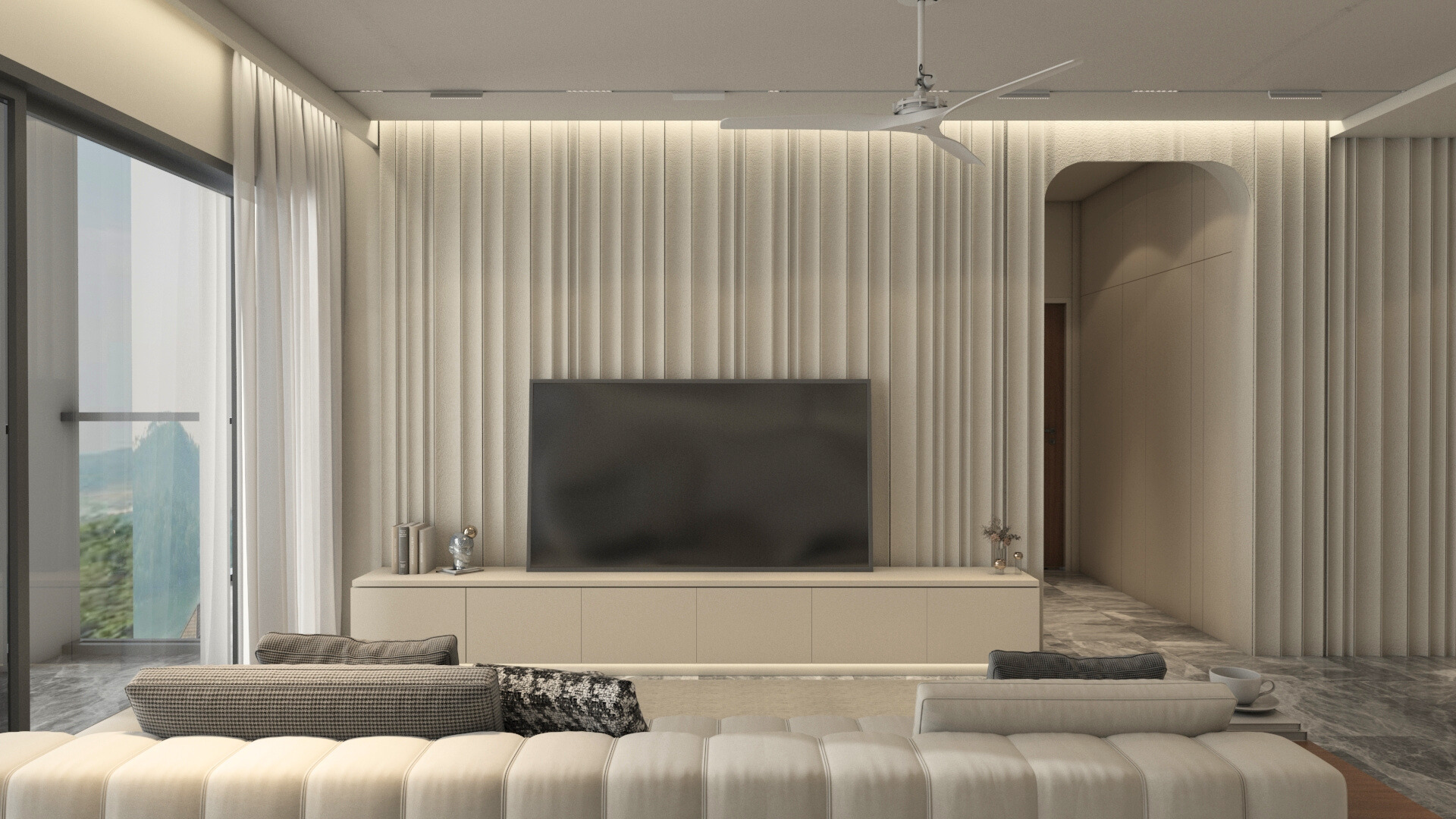 Park Regent interior design 3D render